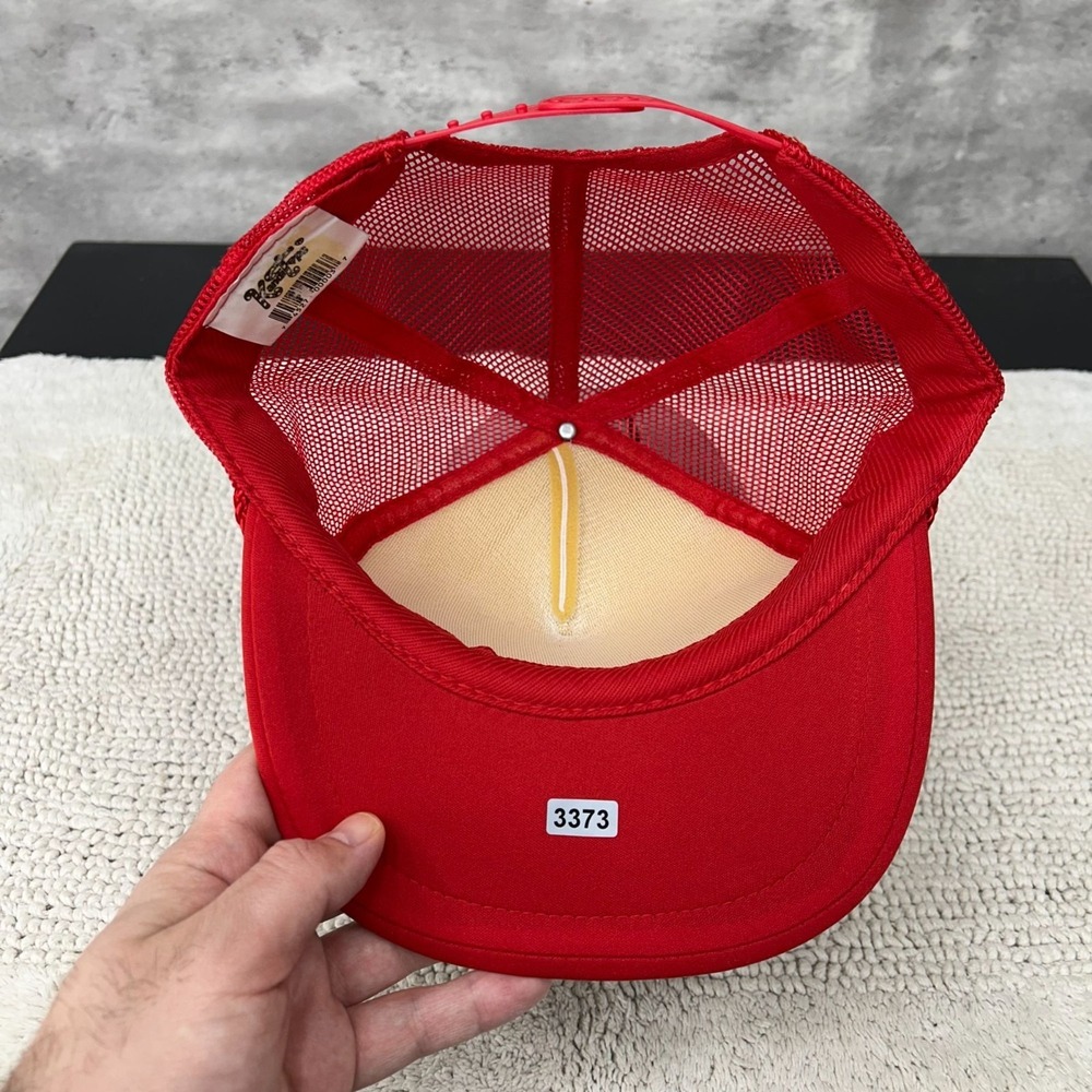 Vintage Chevy Mesh Snapback Trucker Rope Hat OSFA Two Tone Chevrolet Puffy Print - Picture 6 of 6